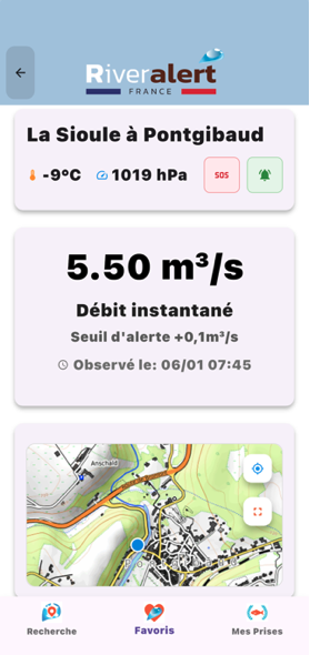 Capture d'écran River'Alert
